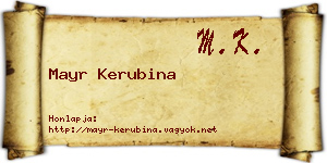 Mayr Kerubina névjegykártya
